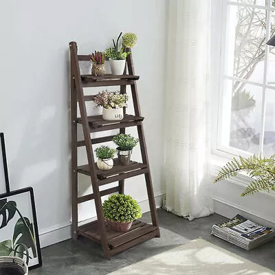 4 Layer Foldable Bookcase Bookshelf Living Room Corner Space-Saving Book Shelves • $40.95