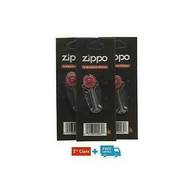 3 Packs 100% Genuine Zippo Lighter 18 Flints Genuine Original Free Postage • £5.49