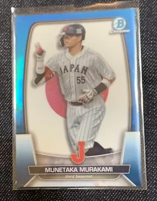 2023 Bowman Chrome World Baseball Classic Munetaka Murakami Blue Ref /75 (A) • $26