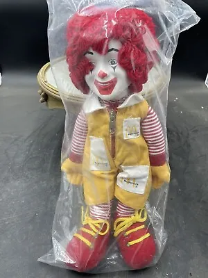 Vintage 15” Ronald McDonald Stuffed Doll In Original Bag NOS • $29.75