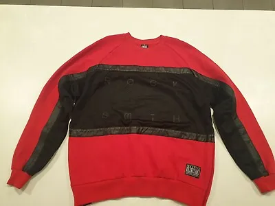 ROCKSMITH Red Black Sweater Jumper Pullover. Designer NYC Brand Winter 2014... • $29