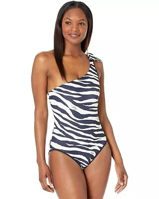 One Piece Swimsuit Reversible Navy / Zebra Stripe Size 6 MICHAEL KORS $130 - NWT • $29.99