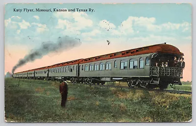 Katy Flyer Missouri Kansas And Texas Ry Train Postcard 1916 • $9.75