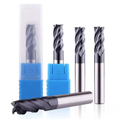 5 PCS 4 FLUTE 1/4 END MILL SOLID CARBIDE TiAlN COATED X 3/4 X 2-1/2 CNC BIT • $39.99