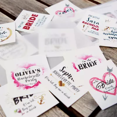 Custom Bachelorette Party Tattoos Hen's Night Temporary Tattoos. Team Bride • $12.99