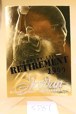 1999 99 Michael Jordan Retirement Flair Showcase 23 KT Karat GOLD #'d /9923 NM+ • $14.99