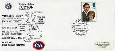 £4.99 • Buy 1981 Rotary Club Of Turton - John O' Groats To Land's End Cancer Run Cover