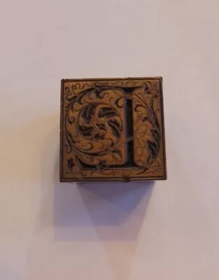 Vintage Printing Letterpress Printers Block Lead Cloister Initial L • $16