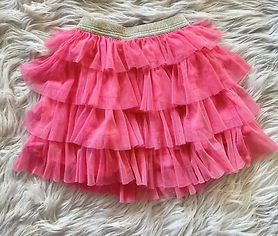 Toughskins Girls Pink Ruffle Size Medium (5/6) Scooter Skirt Stretch • $7.39