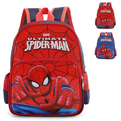 Marvel Spiderman School Bag Large Capacity Kids Boys Shoulder Backpack Rucksack • £14.65