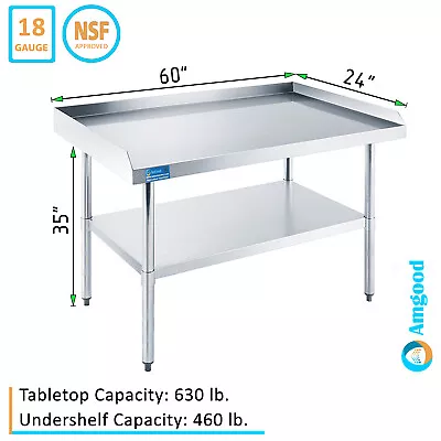 Work Table With Backsplash And Sidesplashes | Stainless Steel Prep Table 24 X60  • $309.95