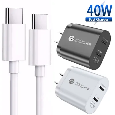 For Samsung Galaxy A13 A14 A15 5G A54 A73 A25 A03 40W Fast Charger Dual PD Port • $9.99