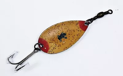 Pflueger No 4 Oval Spoon Lure In Tough Luminous Frog Finish OH C 1900 • $9.99