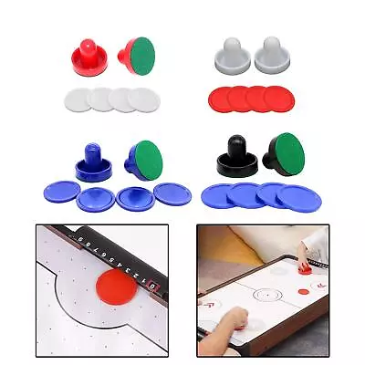 Air Hockey Paddles Felt 2Pcs Air Hockey Pushers And 4Pcs Air Hockey Pucks • $7.27