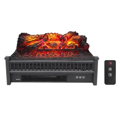 1400W Electric Fireplace Insert Logs Heater Quartz Realistic Flame With Remote • $65.99