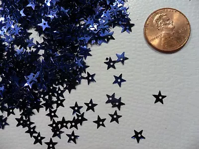 Vintage Mini Dark Blue Metallic Star Sequins -approx 400 Pcs • $2.99