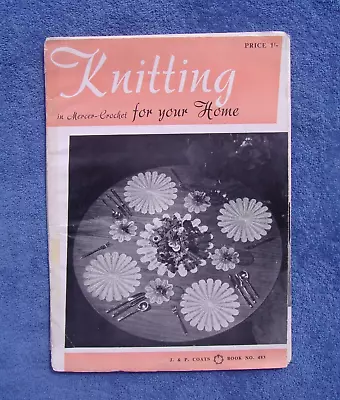 Knitting For Your Home ~ Mats / Runner / Settee & Chairbacks ~  Vintage Booklet • £4.99