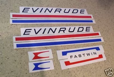 Evinrude Fastwin Vintage Outboard Motor Decal FREE SHIP + Free Fish Decal! • $15