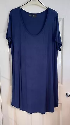 Tunic Top T-shirt Longline Size 18 L Soft Stretchy Lovley Flow • £5.99