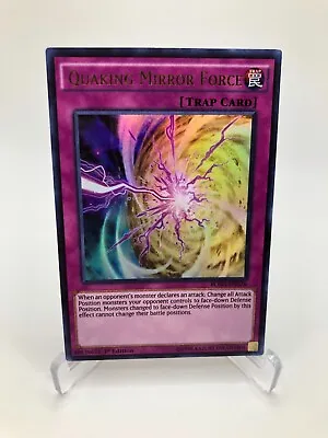 Yu-Gi-Oh! TCG Quaking Mirror Force BOSH-EN076 1st Edition Ultra Rare - Near Mint • $7