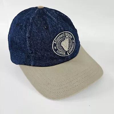 Vintage Maxwell House Coffee Hat USA Baseball Cap Strapback Adjustable Blue Tan • $19.99