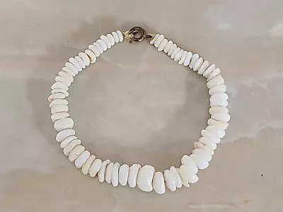 Vtg Hawaiian White Puka Shell Surfer Beach Braclet 7  B3 • $19.95