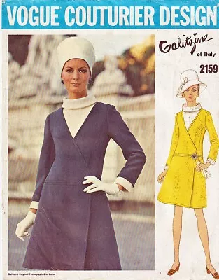 Vogue Couturier Design 2159 1960s GALITZINE Misses Dress And Blouse Size 12 • $19.88