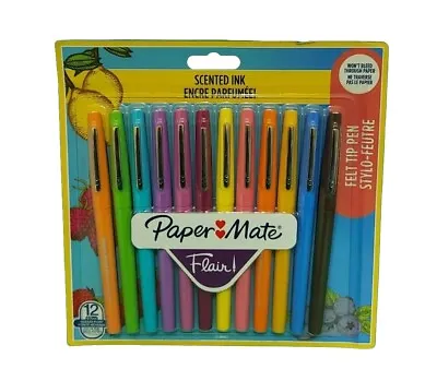 Paper Mate - Flair - Scented Ink Felt Tip Pens - Pack Of 12 - 2138467 ⭐️⭐️⭐️⭐️⭐️ • £10.49