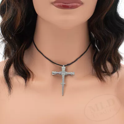 Horseshoe Nail Cross Pendant Necklace For Women | Zinc Alloy | 22  Nylon Cord • $9.99