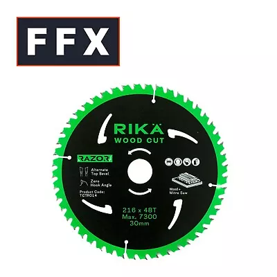 RIKA Razor Pro TCT Wood Mitre Saw Blade Carbide Tip 216mm 254mm 305mm 48T 60T • £15.81