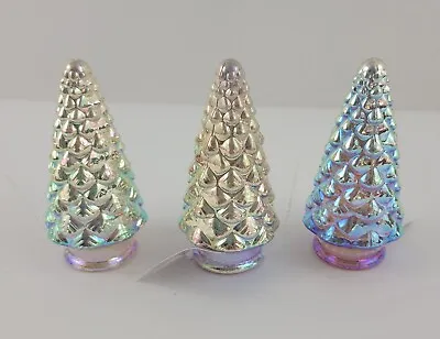 Target Bullseye Playground Christmas 2023 Iridescent Glass 4.5  Tree Set Of 3 • $19.99