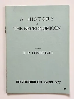 1977 A History Of The Necronomicon H.P. Lovecraft HP First Ed Book Chapbook • £40.21