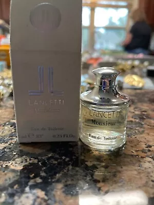 Lancetti Monsieur For Men Eau De Toilette Rare Collectible Mini 0.23 Oz  7 Ml • $9.99