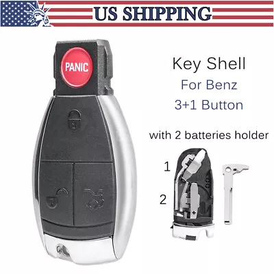 For Mercedes Benz E C R S CL GL SL SLK ML Smart Remote Key Fob Shell  4 Button • $16.55