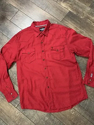 Cinch Shirt Mens XL Red Paisley Pearl Snap Garth Brooks Seven Western Cowboy • $29.99