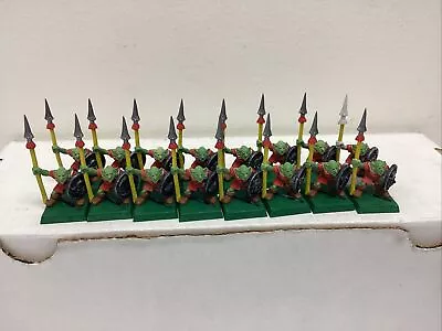 Warhammer Fantasy - Orks & Goblin Fantasy Quest Spearmen OOP 16x Models #L04 • $35