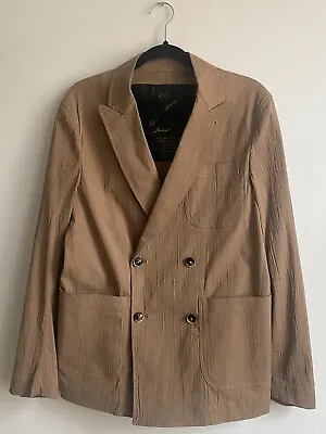 Authentic Luxury MONTECORE Beige Double-Breasted Blazer/Jacket Size M(50) • $99.99