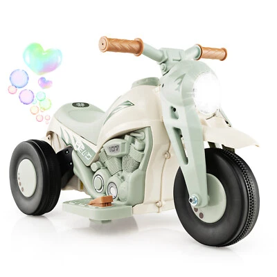 6V Kids Bubble Car Electric Kids Ride On Motorcycle W/Bubble Maker & Headlight • £52.95