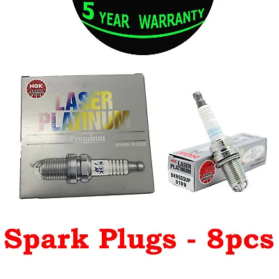 Ngk (3199) BKR6EQUP Laser Platinum Spark Plug - Set Of 8 Closeout • $65.66