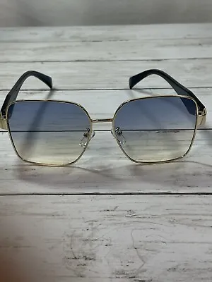 John Varvatos Gold-Rimmed Geometric Square Sunglasses - Gradient Lenses - New • $49.99