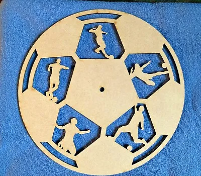 Wooden MDF Football Players Ball    Clock Face Blank 25cm And 29cm • £7.50