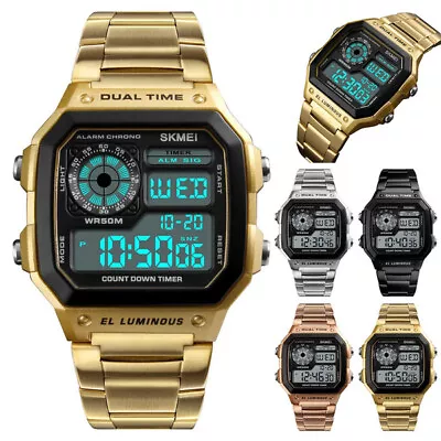 SKMEI Royale World Time Illuminator Digital Casual Sport Watch AE-1200WHD-1AVEF • £12.95