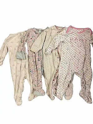 Baby Girl Sleepsuits 3-6 Months Bundle • £1