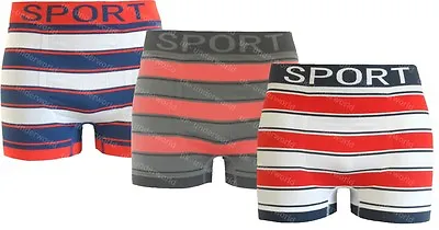 Mens Boxer Shorts 3 Pairs Adults Seamless Trunks Briefs Designer Underwear • £7.85