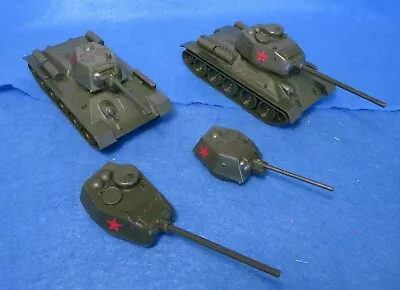 Classic Toy Soldiers WWII Russian Tanks T-34/76 + 85 Mm With Two Extra Turrets • $29.95