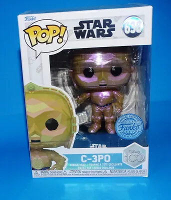 Star Wars Disney 100th - C-3PO Diamond Facet #638 Funko Shop Pop MIB +Prot • $41