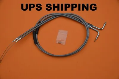 Harley FXST Stainless Steel Throttle And Idle Cable Set XL FLT V-Twin 36-0119 • $59.99