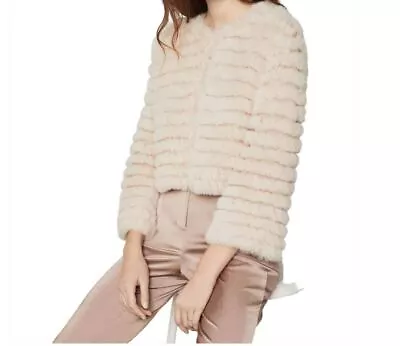 Nwt 398 Bcbg Maxazria Top Shirt Jacket Fur Xxs Xs S M 0 2 4 6 8 Sophiana Pink • $104.99