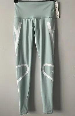 NWT Adidas Stella McCartney Women's GL7379  Blue Aqua Pants Leggings Size Small • $40