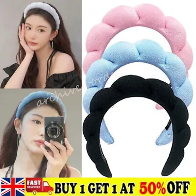 Women Ladies Terry Towel Headband SPA Skincare Makeup Hair Band Sponge Hairband  • £4.39